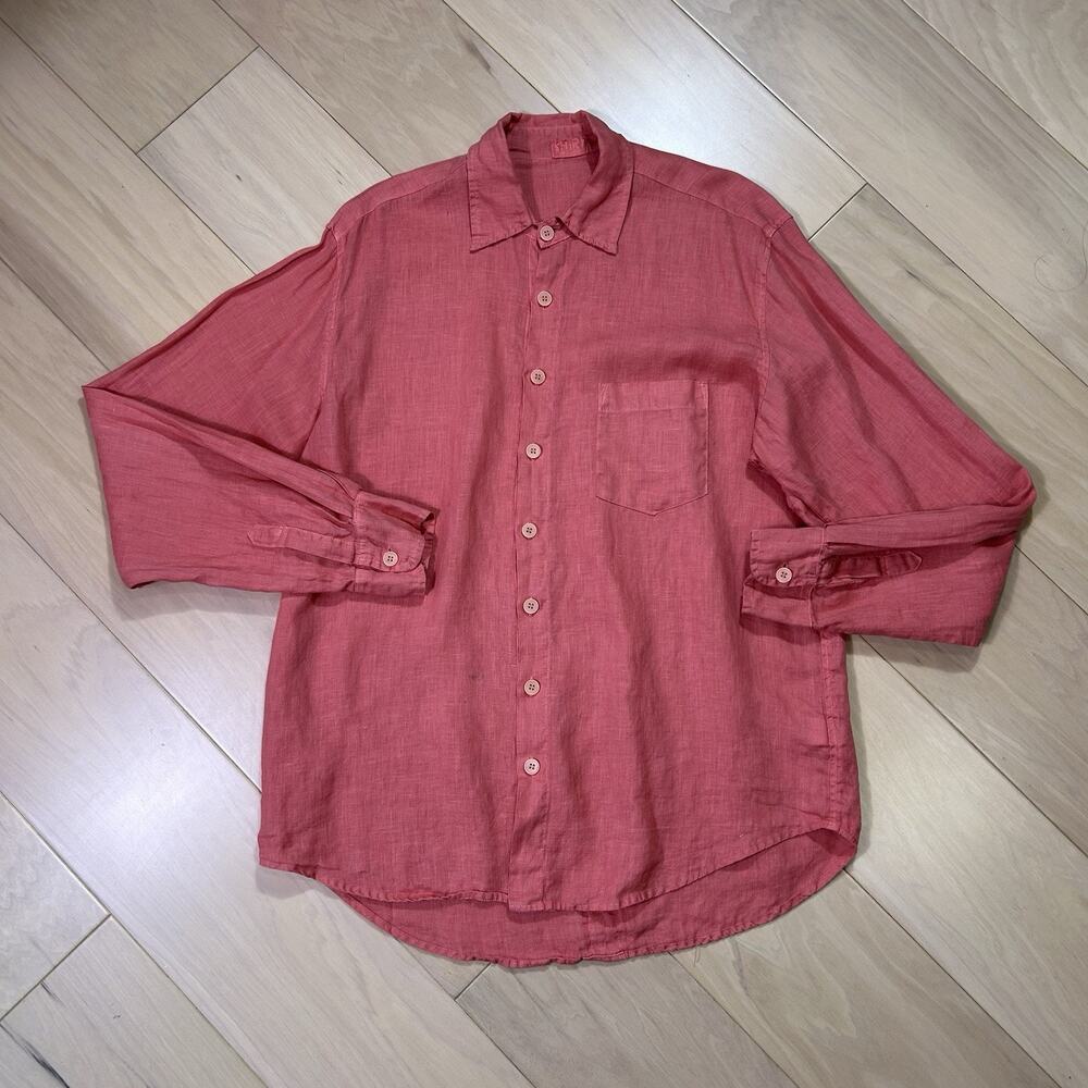 CP Shades Button Up Linen Shirt Long Sleeve *Stain Women’s Large